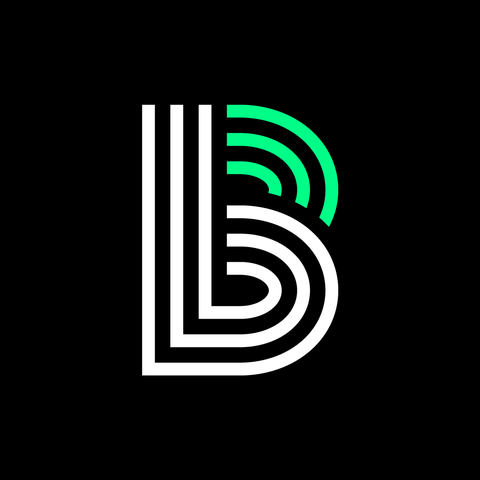 This is a geometric logo featuring a stylized letter 